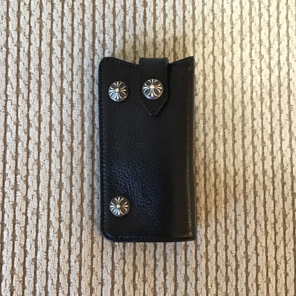 Chrome Hearts Leather Wallet Keychain